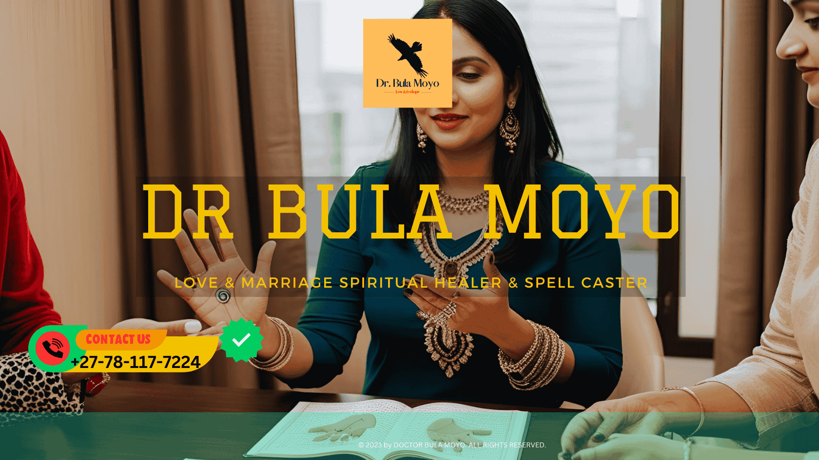 Palm reading session showing heart line and marriage lines being interpreted by a psychic