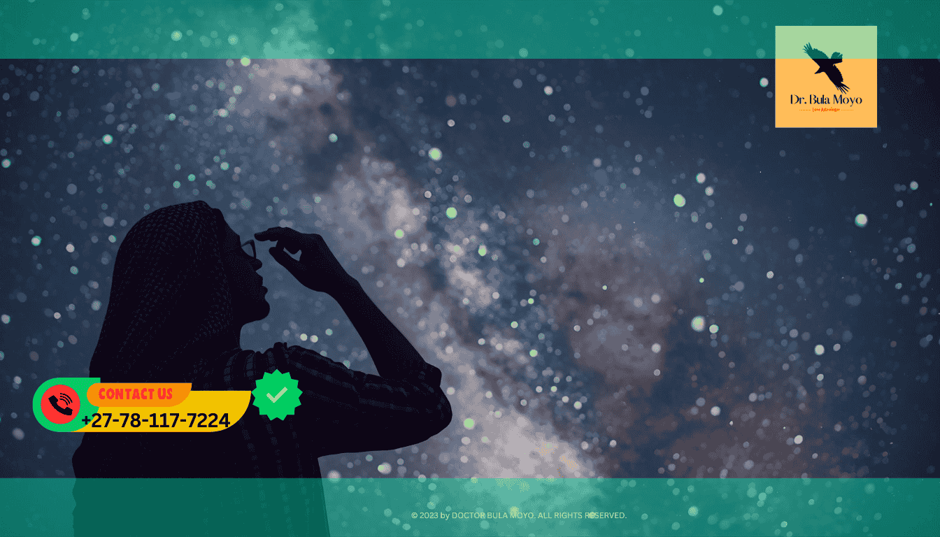 Person looking at a starry sky or compass Using astrology birth charts to find career success and life purpose. (2)