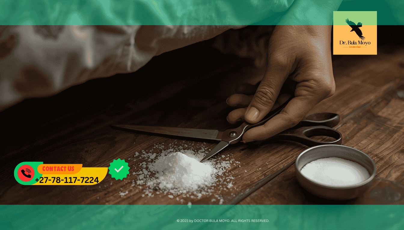 Placing scissors or salt under the bed for spiritual protection against nightmares