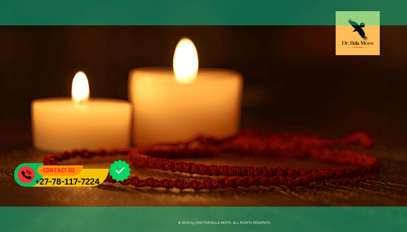 Red string bracelet ritual for protection against negative energy and envy.