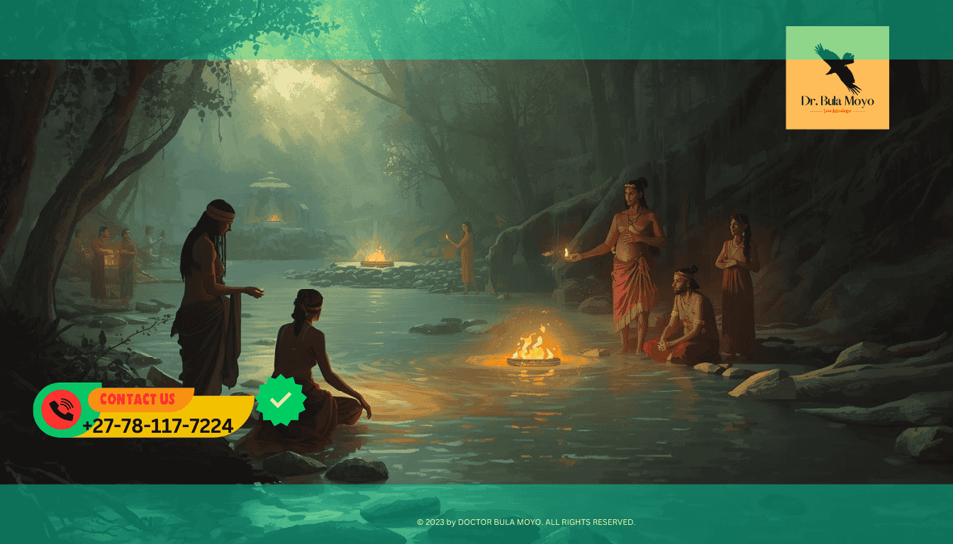 River offering ritual to the ancestors for fertility and pregnancy blessings. (2)