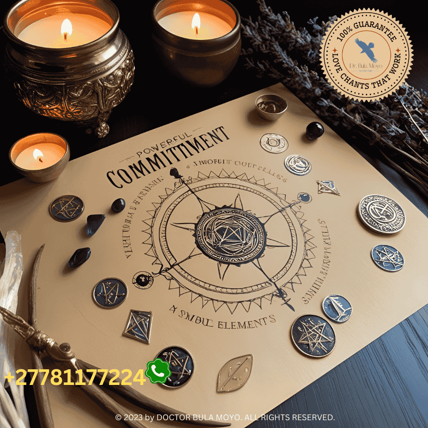 Symbolic elements used in powerful commitment spells