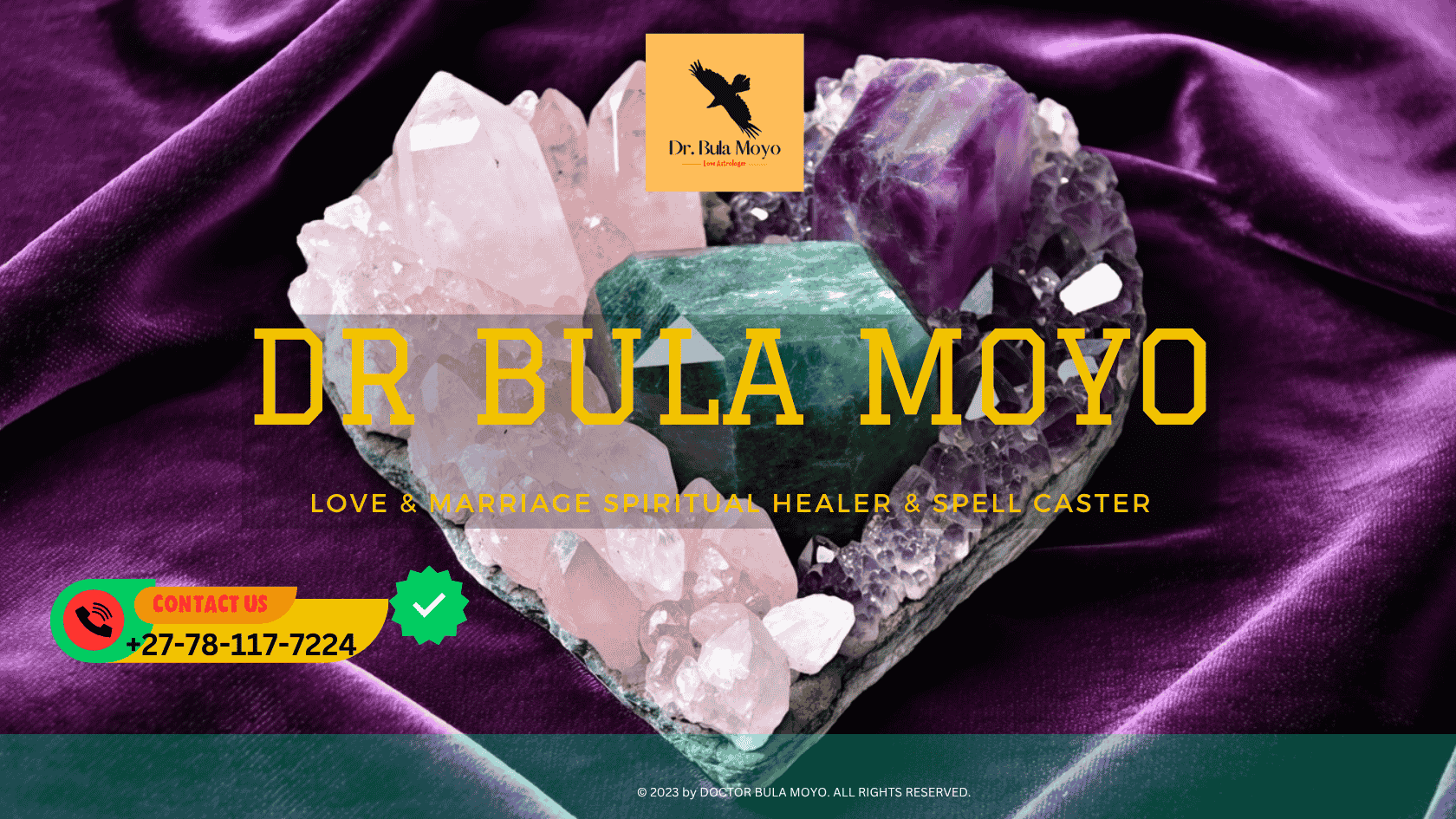 The image features a carefully arranged display of three types of crystals: rose quartz, amethyst, and green aventurine, artfully shaped into a heart. The crystals rest atop a rich, deep purple velvet cloth, enhancing their natural beauty. 