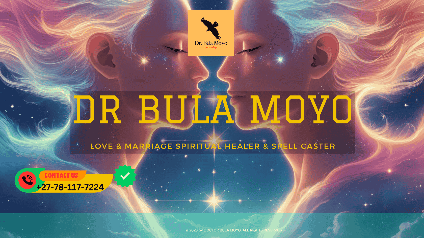 Two luminous souls meeting in a cosmic field with stars aligning between them — symbolizing Twin Flame recognition. (1)