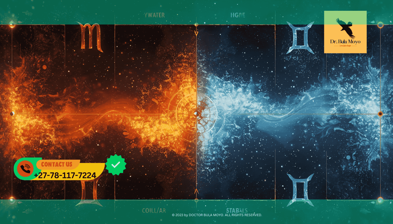 Zodiac sign compatibility chart showing Fire and Water sign clashes in relationships. (1)