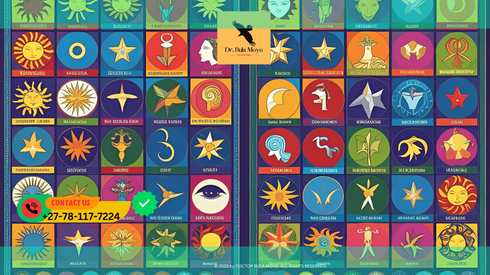 a vibrant visual chart divided into two columns, one for the sun sign and the other for the moon sign, each adorned with colorful icons representing various traits (1)